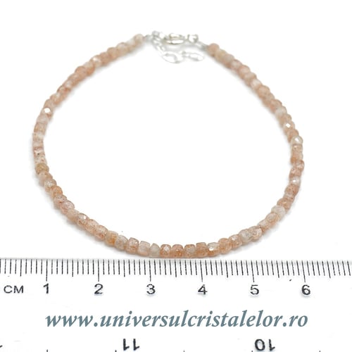 Bratara piatra soarelui cub fatetat - 2,5 mm