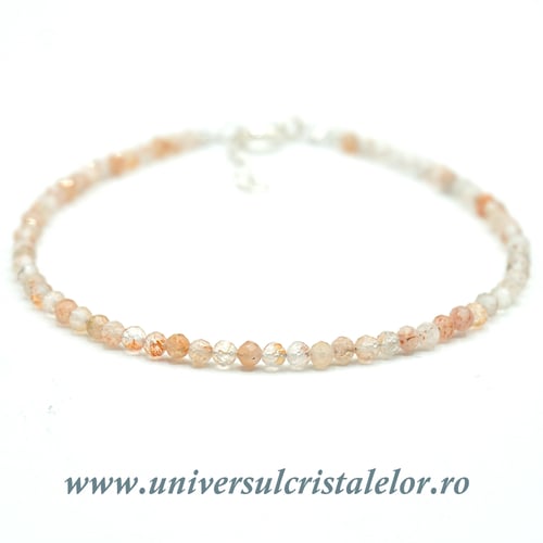 Bratara piatra soarelui rotund fatetat - 2,7 mm