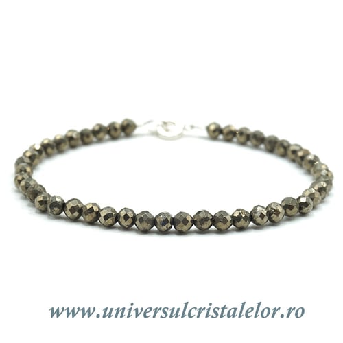 Bratara pirita rotund fatetat - 4,2 mm