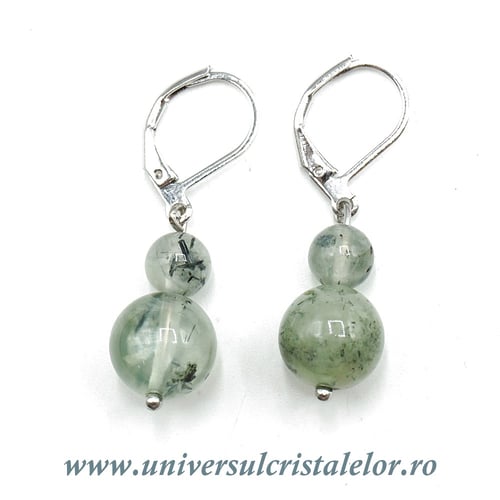Cercei prehnit rotund-10mm m03