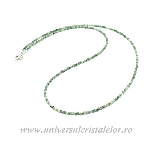 Colier prehnit rotund - 1.6 mm