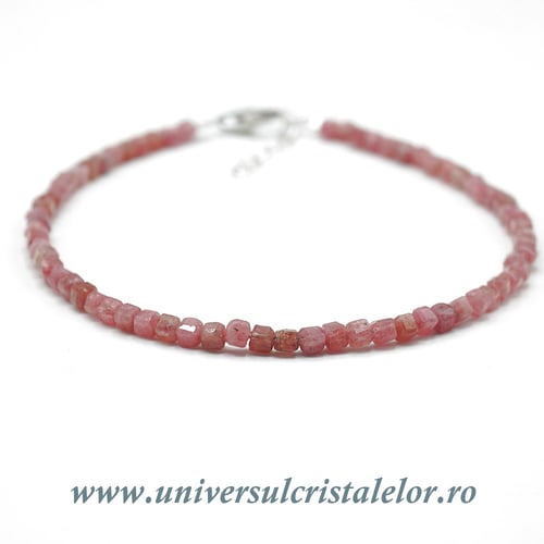 Bratara rodocrozit cub fatetat - 2,5 mm