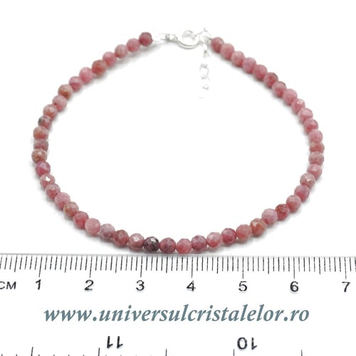 Bratara rodonit rotund fatetat - 3,3 mm