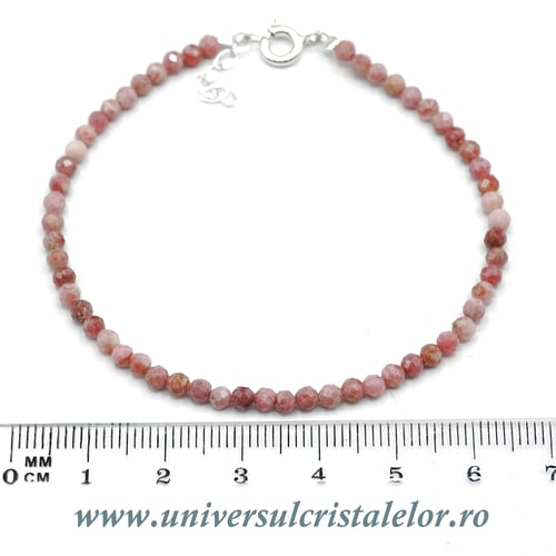 Bratara rodonit rotund fatetat - 3 mm