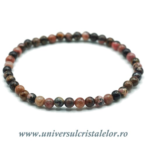 Bratara rodonit rotund - 4 mm