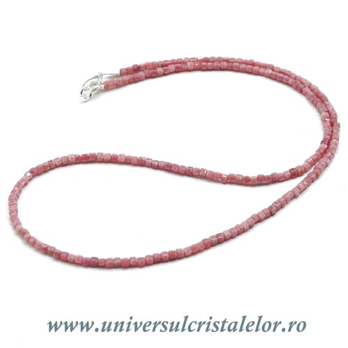 Colier rodonit cub fatetat - 2,3mm