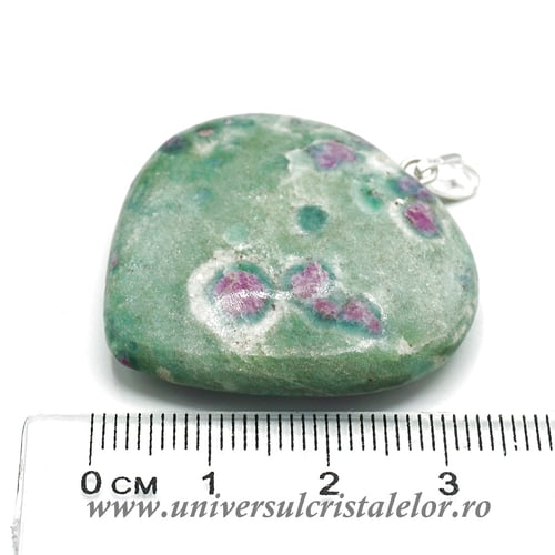 Pandantiv rubin in fucsit inima