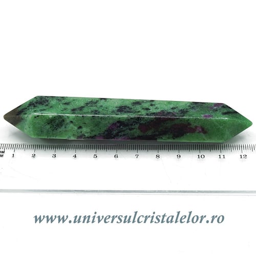 Bagheta dublu varf rubin in zoisit