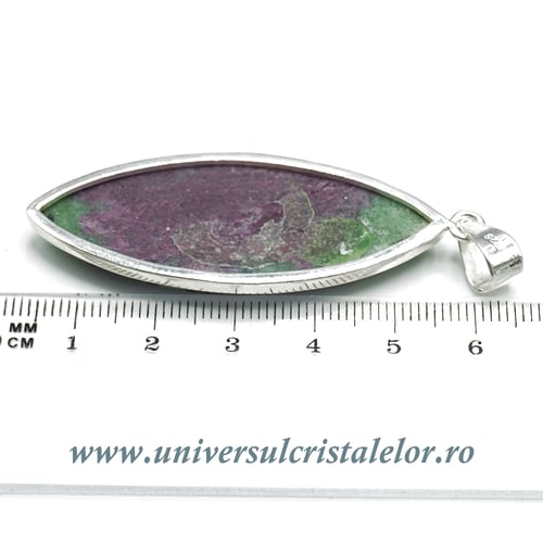 Pandantiv rubin in zoisit unicat m02