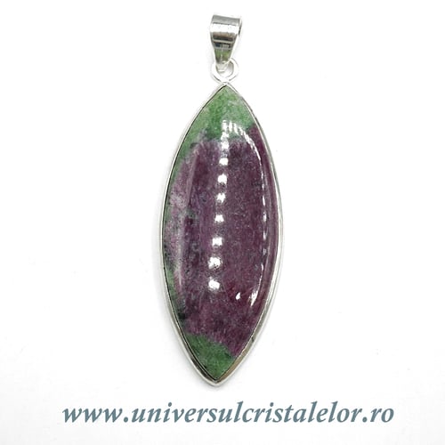 Pandantiv rubin in zoisit unicat m02