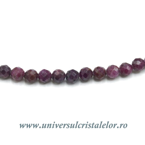 Colier rubin rotund fatetat - 3,8mm