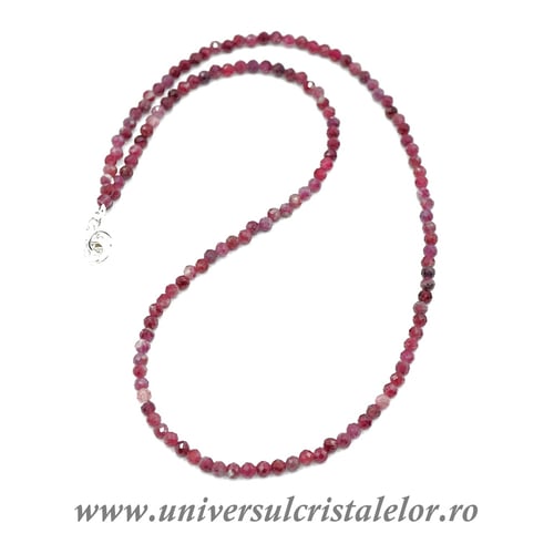 Colier rubin rotund fatetat - 3.4 mm