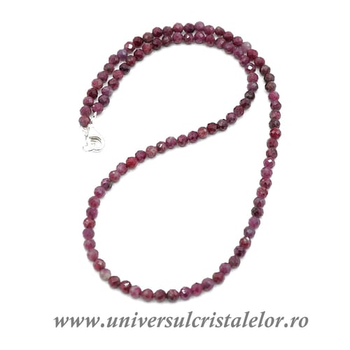 Colier rubin rotund fatetat - 4.4 mm