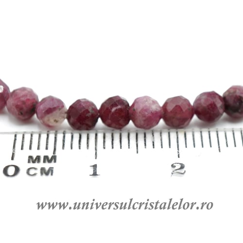 Colier rubin rotund fatetat - 4.4 mm