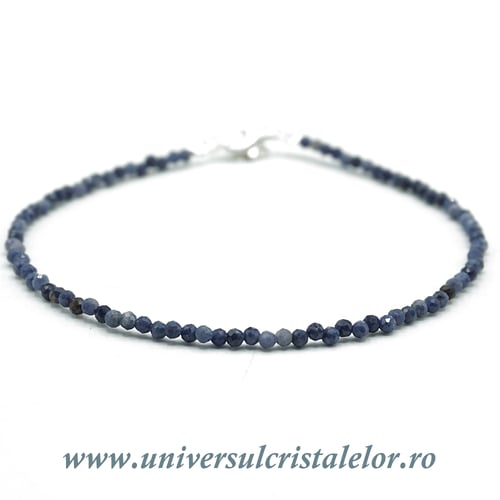 Bratara safir rotund fatetat - 2 mm