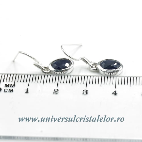 Cercei safir oval fatetat
