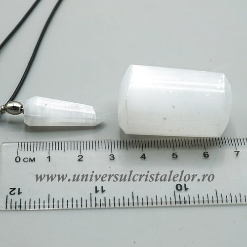 Set selenit ( pandantiv plus piatra rulata ) m6