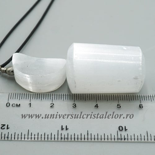 Set selenit ( pandantiv plus piatra rulata ) m3