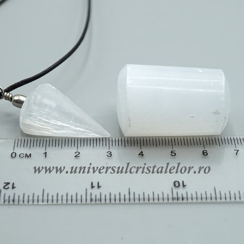 Set selenit ( pandantiv plus piatra rulata ) m4