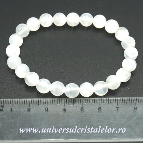 Bratara selenit rotund - 8 mm