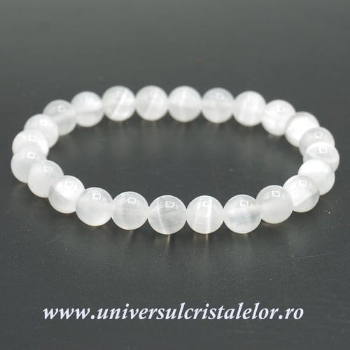 Bratara selenit rotund - 8 mm