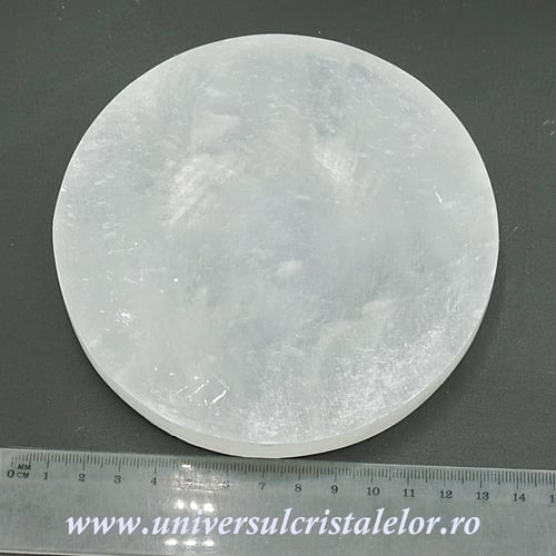 Selenit suport rotund 12 cm