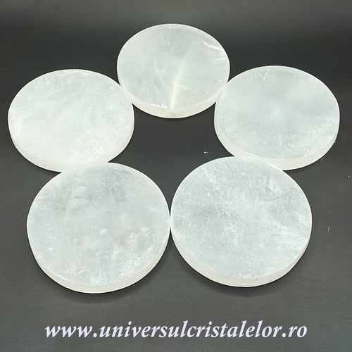 Selenit suport rotund 12 cm