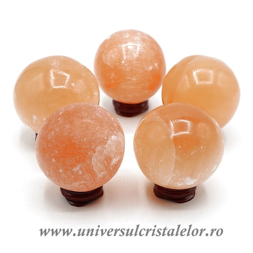 Sfera selenit orange 5.5 cm