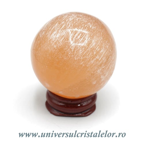 Sfera selenit orange 4,5 cm