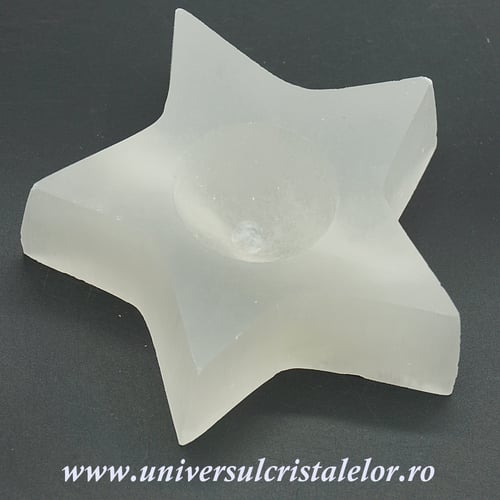 Suport lumanare selenit stea