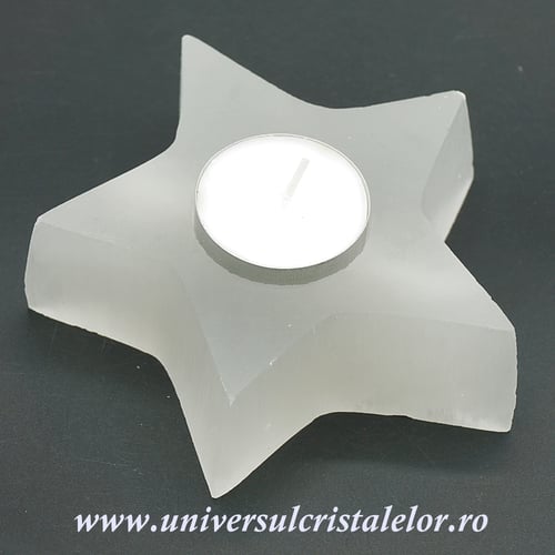 Suport lumanare selenit stea
