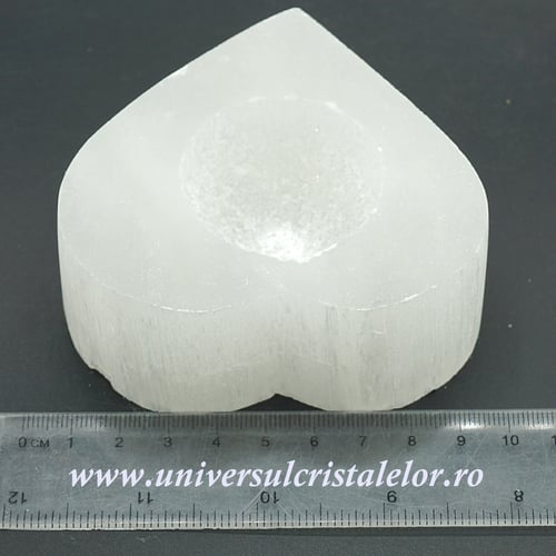 Suport lumanare selenit inima