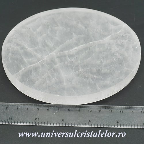 Selenit suport rotund 15 cm