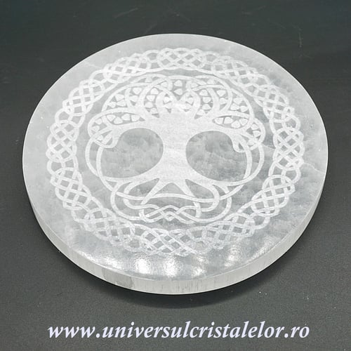 Selenit suport pomul vietii 15 cm