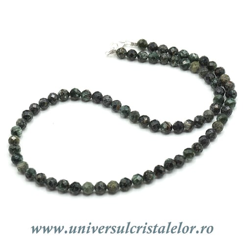 Colier serafinit rotund fatetat - 6mm