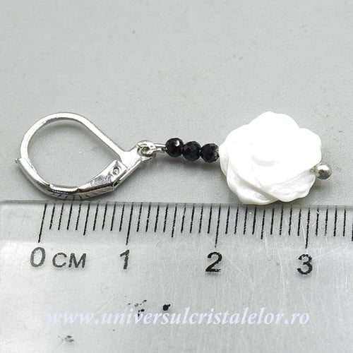Cercei spinel si sidef trandafir