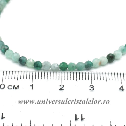 Bratara smarald rotund fatetat - 3,2 mm