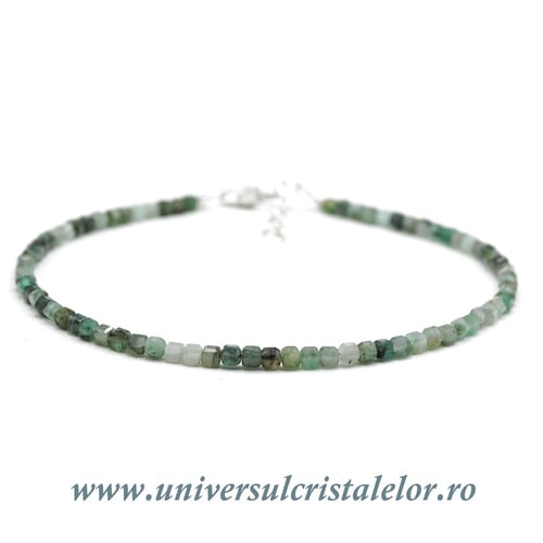 Bratara smarald cub fatetat - 2,3 mm
