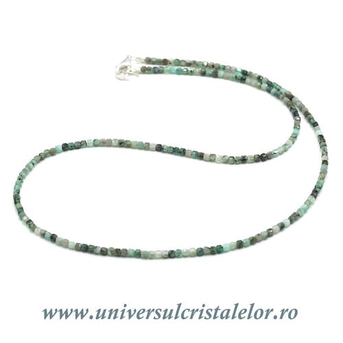 Colier smarald cub fatetat - 2,3 mm