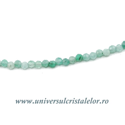 Colier smarald rotund fatetat - 2 mm