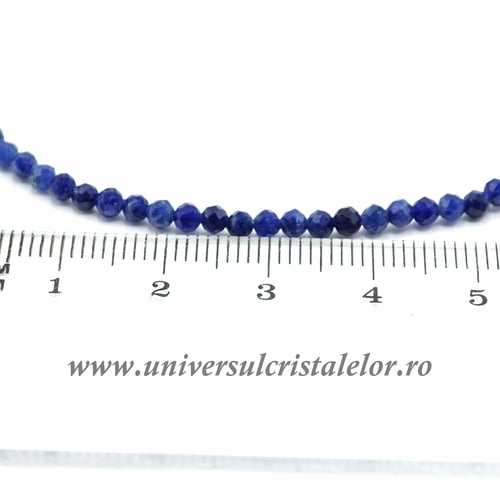 Colier sodalit rotund fatetat 3 mm