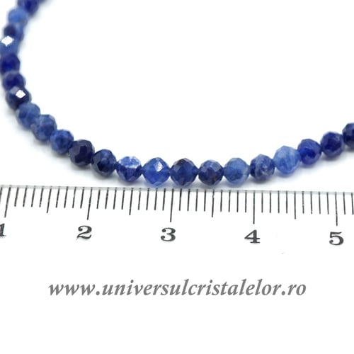 Colier sodalit rotund fatetat 3,4 mm