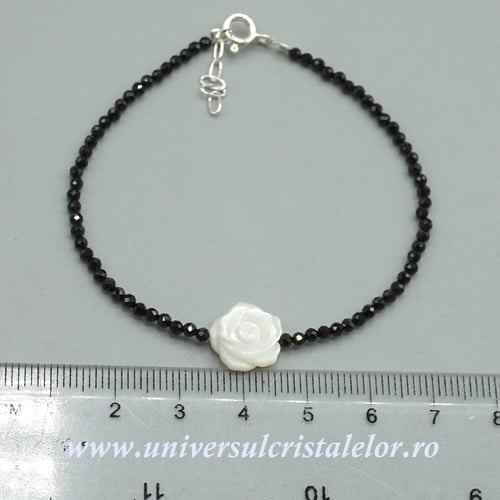 Bratara spinel si sidef trandafir