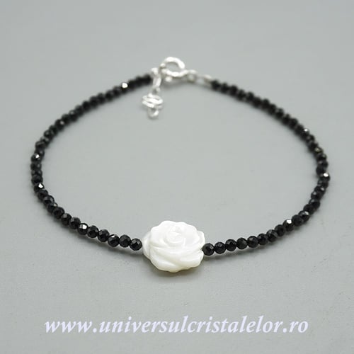 Bratara spinel si sidef trandafir