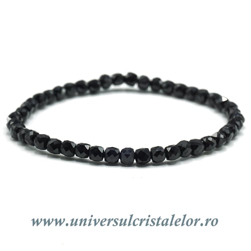 Bratara spinel cub fatetat pe elastic - 4 mm