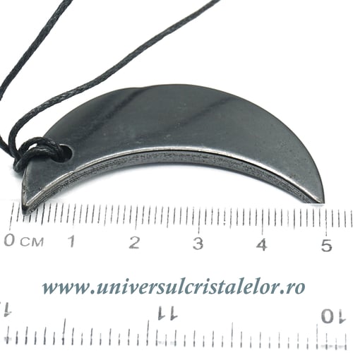 Pandantiv shungit semiluna