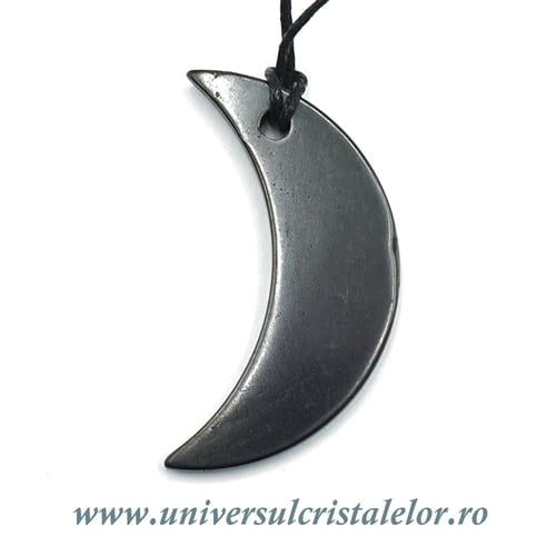 Pandantiv shungit semiluna