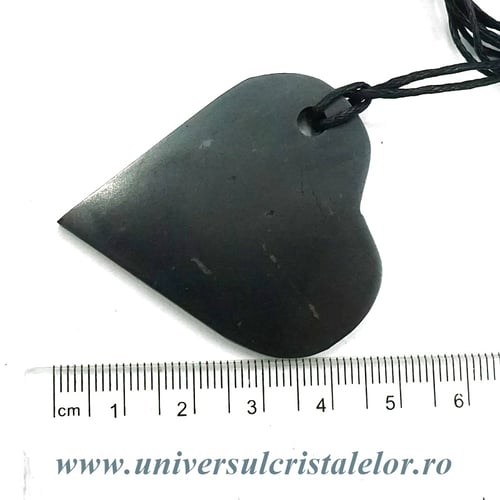 Pandantiv shungit inima mare