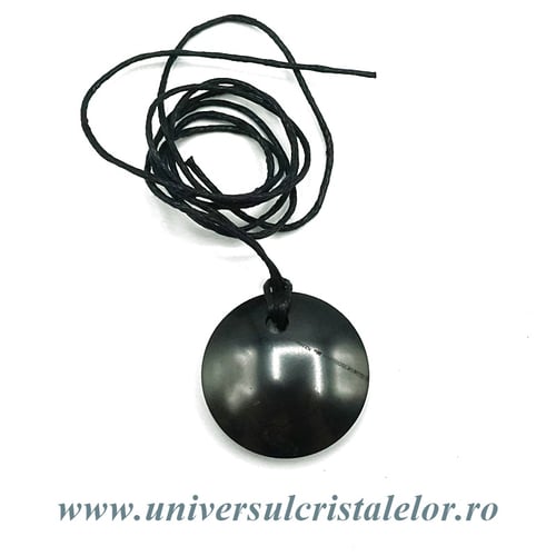 Pandantiv shungit lentila