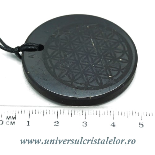 Pandantiv shungit floarea vietii